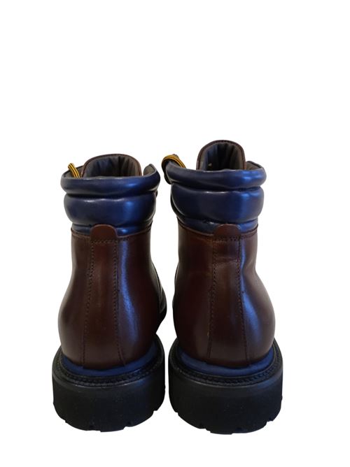 Brown and blue leather combat boots MARECHIARO 1962 | 5932 9569.BLU